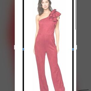 SugarLips, Rust, One Shoulder Jumpsuit Sz lg NWT